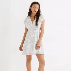 Mdewell Crossover Mini Dress in Sunflower Season NWT